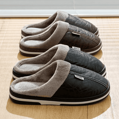 Premium Orthopaedic Leather Slippers – Lined Interior [Odour-neutral]