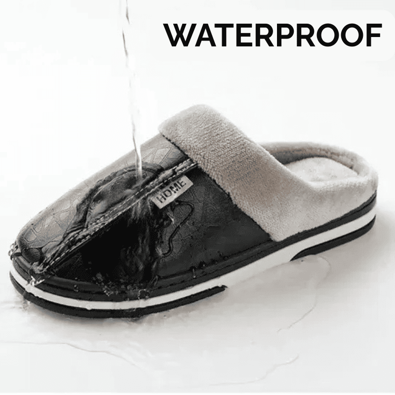 Premium Orthopaedic Leather Slippers – Lined Interior [Odour-neutral]