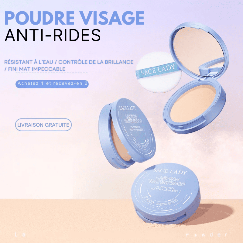 Poudre Visage Anti-Rides et Anti-Brillance – SACE LADY [Achetez-en 1 & Recevez-en 2] + Cadeaux Offerts