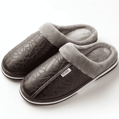 Premium Orthopaedic Leather Slippers – Lined Interior [Odour-neutral]