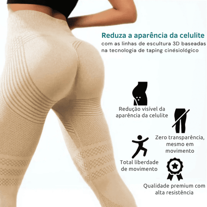 Legging Modeladora Anti-Celulite BelleFit™ 3D – Efeito Levanta Bumbum e Barriga Chapada