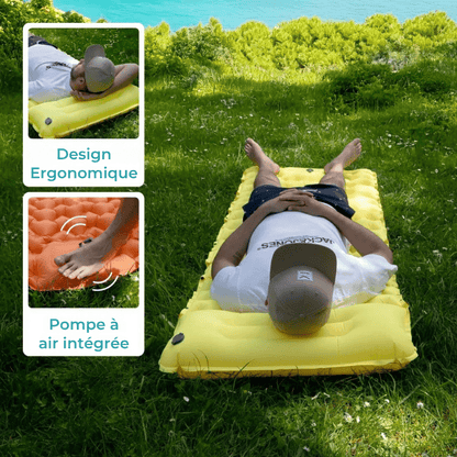 Matelas Gonflable Premium avec Pompe Intégrée – Résistant à l’Eau et à une Utilisation Intense