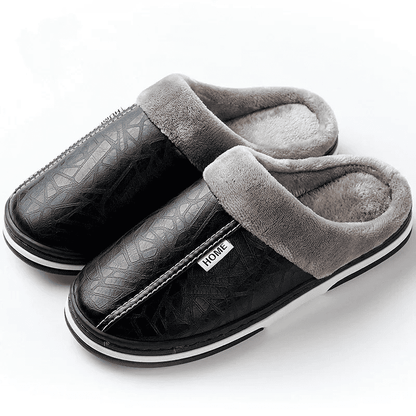 Premium Orthopaedic Leather Slippers – Lined Interior [Odour-neutral]