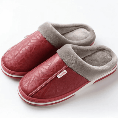 Premium Orthopaedic Leather Slippers – Lined Interior [Odour-neutral]